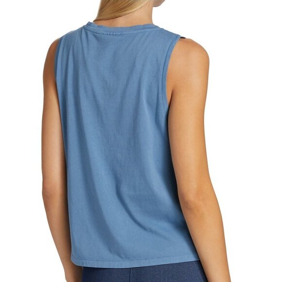 THE Upside Sarah Printed Logo Tank Top Blue - Picture 4 of 9
